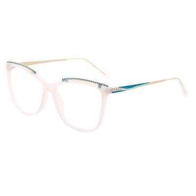 China For Custom New Fashion High Quality Metal Eyeglasses Optical Frames Eyeglasses Frame Acetate Eye Optical Glasses for sale