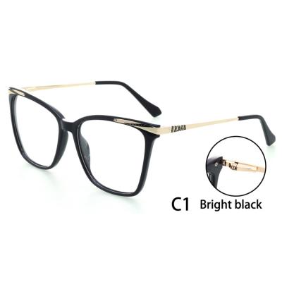 China Optical Frames Logo Acetate Metal Optical Eyeglasses Custom Frame Acetate Glasses For Woman for sale