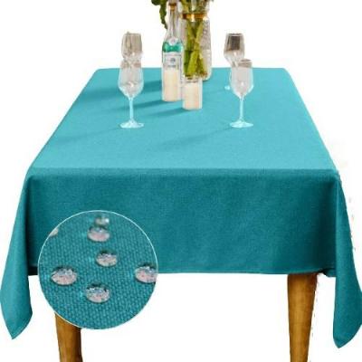 China Customization 55*71 inch 140*180 cm waterproof 240gsm Bahama lake cloth solid color tablecloth blue custom logo for sale