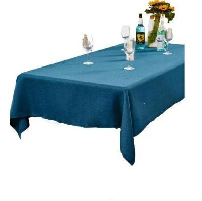 China Customization 55*94inch 140*240cm Bahama Waterproof 240gsm Navy Cloth Solid Color Tablecloth Fabric for sale