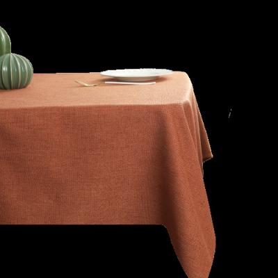 China Customization 47*63 Inch 120*160 Cm Orange Waterproof 240gsm 100% Polyester Solid Color Small Rectangular Table Cloth for sale