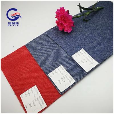 China Anti Pill Hotsale DOUBLE Side Alpaca Herringbone Woolen Fabrics For Winter Coat for sale