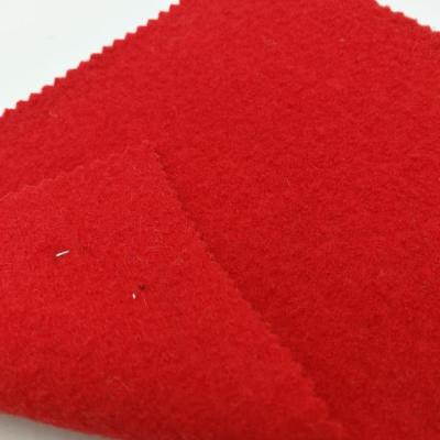 China Hotsale RED 100% Boiled Lightweight Woolen Fabric Anti-Static KNIT Woolen Fabrics for sale