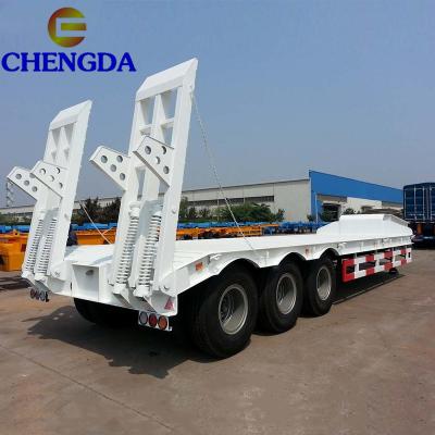 China Detachable Used 120 Ton Low Bed Low Bed Low Bed Trailer Heavy Stage Semi Truck Trailer for sale