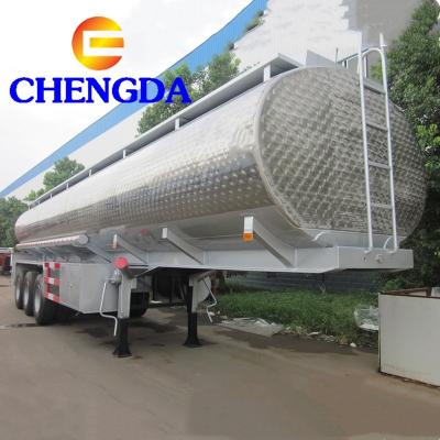 China Truck Trailer 3 Axles 36000 40000 42000 45000 Liters Aluminum Alloy Oil Tank Trailer Fuel Tanker Trailer for sale