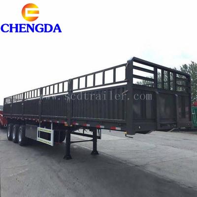 China New Truck Sale 3 Axles 60 Ton Truck Trailer Side Wall Semi Trailer Hot For Sale for sale