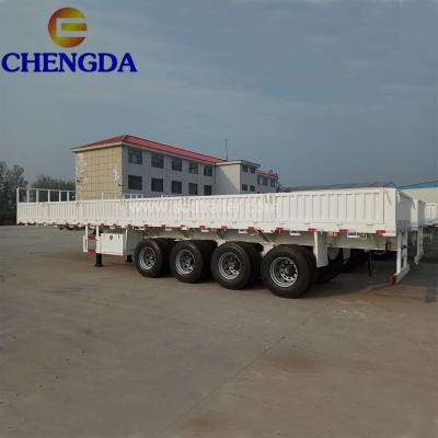 China Truck Trailer 4 Aaxle 40ft Side Wall Pickup Truck Side Semi Trailer for sale