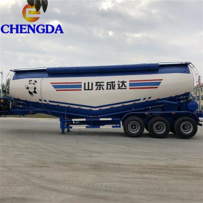 China High Quality 3 Axle Blue 45 CBM Carbon Steel Cement Tanker Semi Trailer for sale