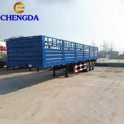 China Truck Trailer 3 Axles Sale Side Wall Side Wall Truck Barrier Semi Trailer for sale