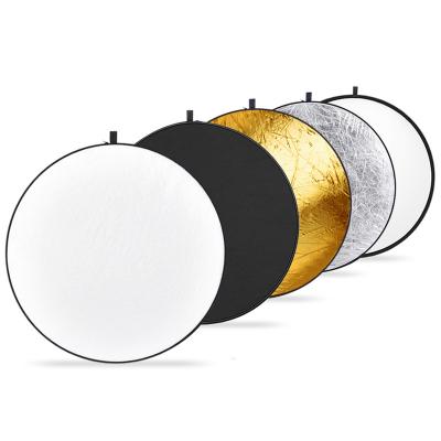 China Cloth 5 in 1 60cm 80cm 110cm Folding Reflector Panel Photo Studio Reflector Photographic Kit for Camera for sale