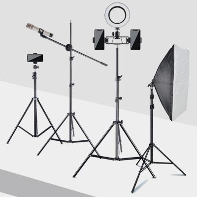 China Wholesale Professional PORTABLE 2.6m LED Ring Lamp Photography Tripod Light Stands for Live Stream zu verkaufen