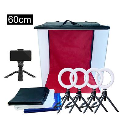 China Portable Photography Tent Kit 24inches/60cm Lightbox Led Softbox With 4 Colors Background For Photography Box Led Softbox en venta