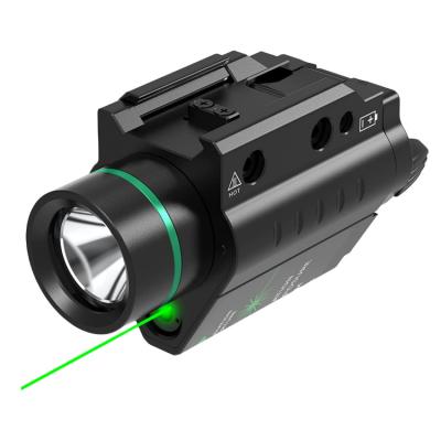 China 200 Lumen Waterproof Green Laser Flashlight Combo Tactical Light With P&R Mount Point Sight Outdoor for sale