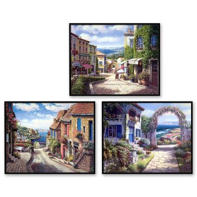 China European Cross Stitch Kits Embroidery DIY 11CT Stamped Kit and 14CT Counted Set for Home Decoration Patterns Landscape NCMS039 for sale