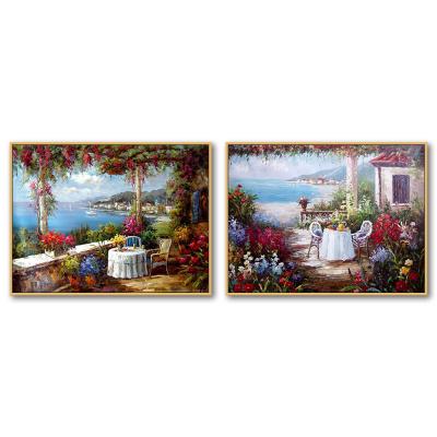 China European Cross Stitch Kits Embroidery DIY 11CT Stamped Kit and 14CT Counted Set for Home Decoration Patterns Landscape NCMS080 for sale