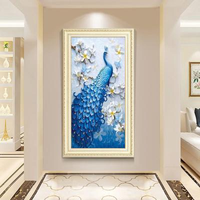 China Europe Diamond Painting Full Drill DIY 5D Resin Stones Customize Mosaic Picture For Adults Children Peacock Pattern Animal Peacock XZMA0037 for sale