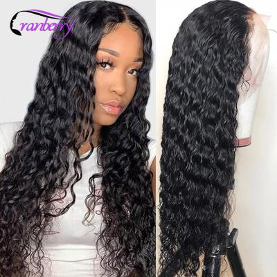 China Peruvian High End Natural Deep Curly Lace Front Wigs Preplucked Water Wave Gueless Hair Half Curly Wholesale Supplier for sale