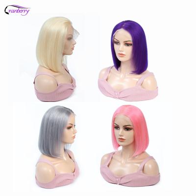 China Wholesale Bulk Straight For Blacks With Baby Hair Bone Indian Straight Blonde Bob Raw Hair 613 Lace Front Wigs for sale