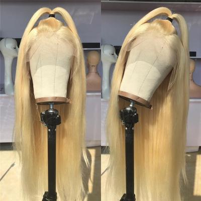 China Human Raw Lace Front Bone Lace Wig High Quality Straight Blonde Curly Full Lace Wigs Human Raw Cuticle Aligned Virgin Brazilian Hair for sale