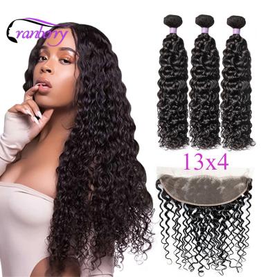 China Water Wave 12A Grade High Quality Double Drawn Raw Virgin Cuticle Aligned Hair Weave Bundles 100%, Brazilian Hair Bundles Sellers for sale