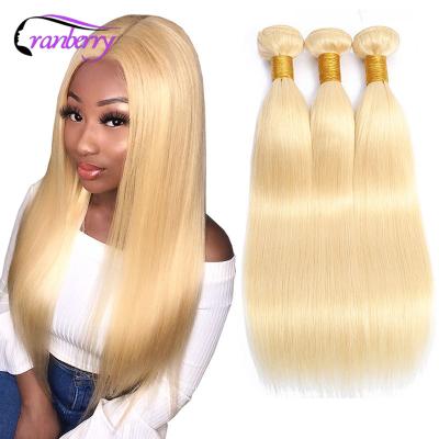 China Cheap Peruvian Straight Unprocessed Blonde Straight Human Hair Extension Double Human Hair Extension Vendor Bundles 613 for sale