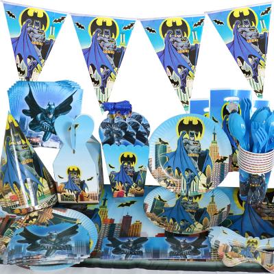 China PAPER BOY theme birthday party decoration set shop paper cup disposable tableware set for sale