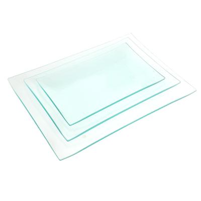 China JL-013Z Wholesale Square Rolling Trays for Food or Something Rolling Smoking Weed Tray Smoking Custom Clear Glass Rolling for sale