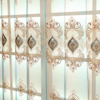 China Insulated 2020 European style living rooms and bedrooms of new design wholesale villas embroidered sheer curtain for sale