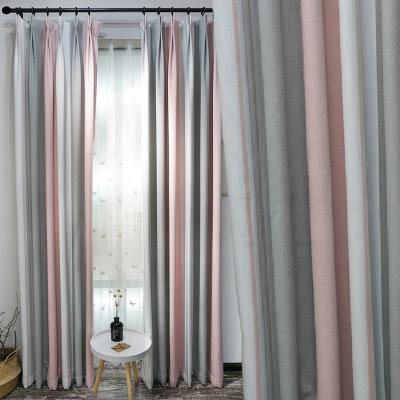 China Morandi Insulated Wholesale Cotton & Linen Yarn-Dyed Vertical Blinds for sale