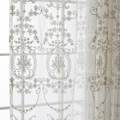 China European Wholesale Pure Embroidery Polyester Cipher Curtain for sale