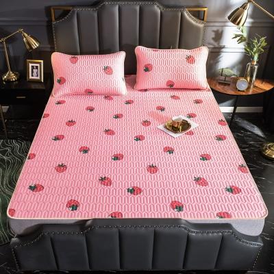 China Direct Selling Viable Washable Folding Embroidered Latex Ice Silk Mats for sale