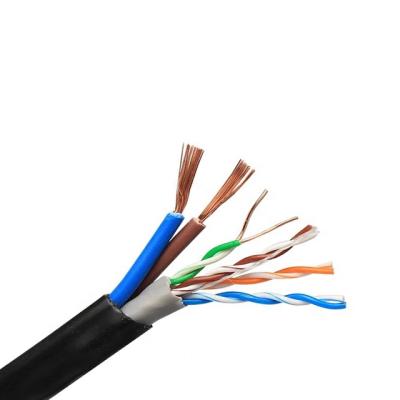 China Networking network cable with power utp ftp cat5e cat6 +2c power cable for cctv camera wiring for sale