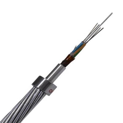 China Antenna 48 Hilos cable fiber optica OPGW core steel tube optical ground wire OPGW 24 fiber optic cable for sale