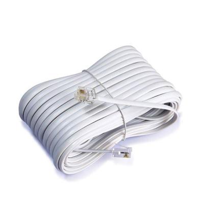 China Telephone fax machine/POS/data transfer machine 1m 2m 3m cat3 rj11 connector 4 wire 6p4c cat3 telephone cable for sale