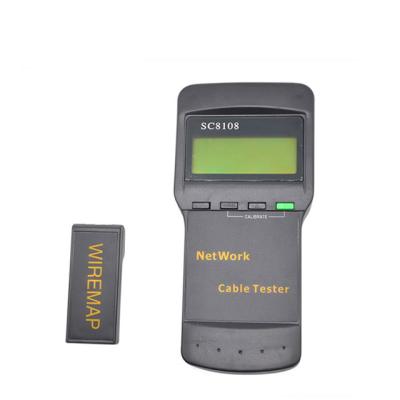 China Network Cable Tester SC-8108 CAT5 CAT6 RJ45 LCD Network LAN Length Network Tester Digital Meter for sale