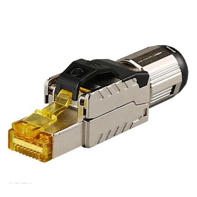 China audio & Video tool rj45 cat8 plug free modular metal shielded easy termination rj45 cat 8 male toolless connector for sale