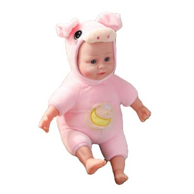 China Free Sample Silicon Plush Sleeping Comfort Baby Toys Soft Animal Head Realistic Doll Cosplay Sound Pretty Gift Sound Doll for sale