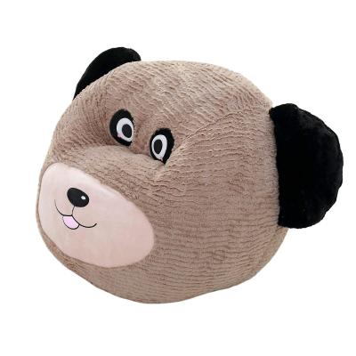 China Lovely Gift Cute Animal Bear Head Sofa Bed Low MOQ High Quality Plush Stuffed Animal Sofa Head Chair For Kids Adults for sale