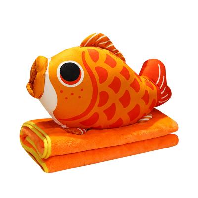 China Cute Gift New Arrival 3in1 Koi Fish Plush Stuffed Pillow Cover Animal Koi 3in1 Pillow Cover By Hot Hands Creative Fish Plush for sale