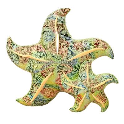 China Free Sample Gift Free Sample Cute Starfish Shaped Plush Pillow Sea Animal Soft Stuffed Pillow Cushion Home Decor Colorful for sale