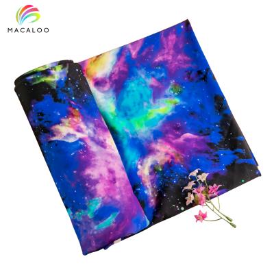 China Breathable Custom Galaxy Big Pill Quality Printed Anti Swim And Yoga Wear Nylon Spandex Fabric for sale