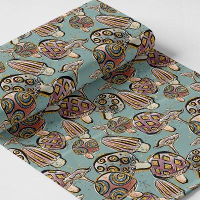 China Anti pill a variety of mushrooms pattern cotton poplin custom printed fabric for wholesale for sale