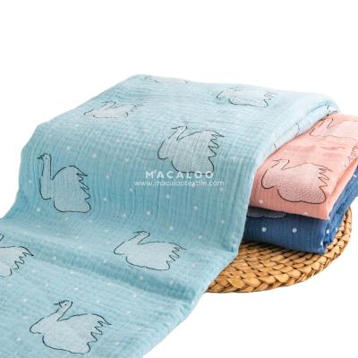 China So Soft And Good Touch Print Muslin Cotton Double Ply Gauze Baby Blanket Sustainable Animal Fabric for sale