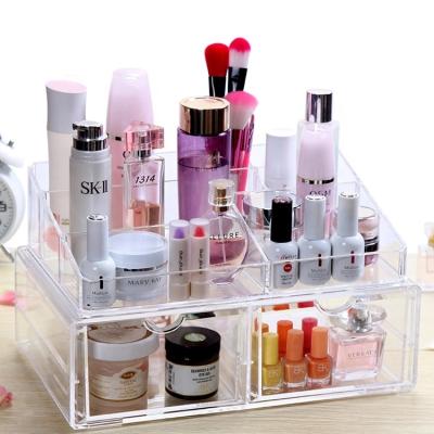 China Viable New Design Large Clear Acrylic Makeup Organizer With Drawers Multifunction Makeup Organizer for sale