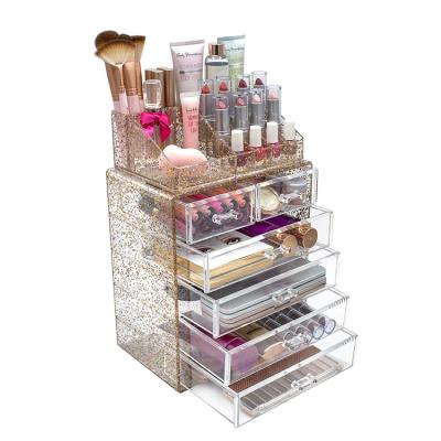 China Sustainable Factory Made Bathroom Make Up Cosmetic Acrylic Makeup Organizer for sale