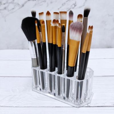 China Viable Makeup Brush Holder Acrylic Cosmetics Makeup Brush Organizer On Vanity Dresser for sale