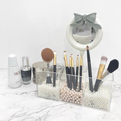 China Fashion Wholesale Clear Makeup Brush Organizer Acrylic Makeup Brush Holder for sale