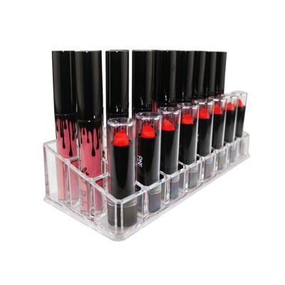 China 24 Viable High Quality Clear Acrylic Cosmetic Lipstick Holder Lipstick Organizers for sale