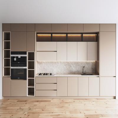 Cina Arredamento da cucina in beige moderno e contemporaneo a tavola EB con design elegante personalizzato in vendita