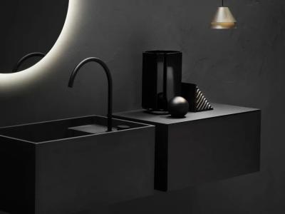 Cina Armadietto per bagno in stile industriale nero personalizzato con porta di vetro in vendita